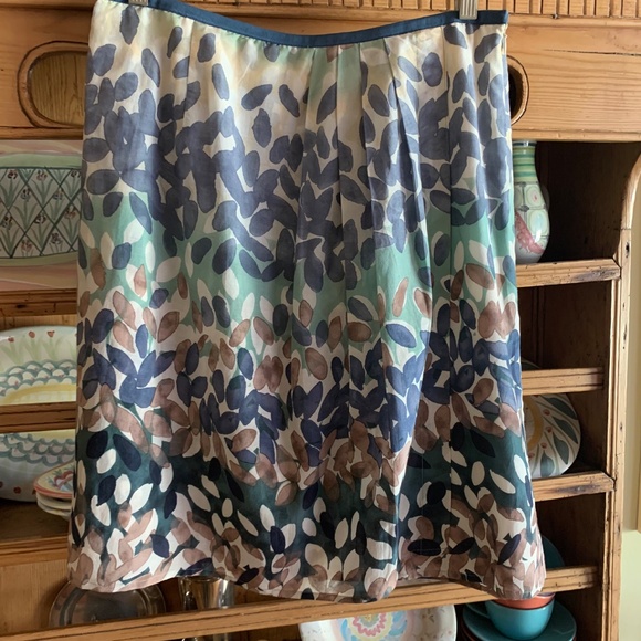 Nic+Zoe Silk/Cotton Blend Faux Wrap Skirt - Picture 2 of 6